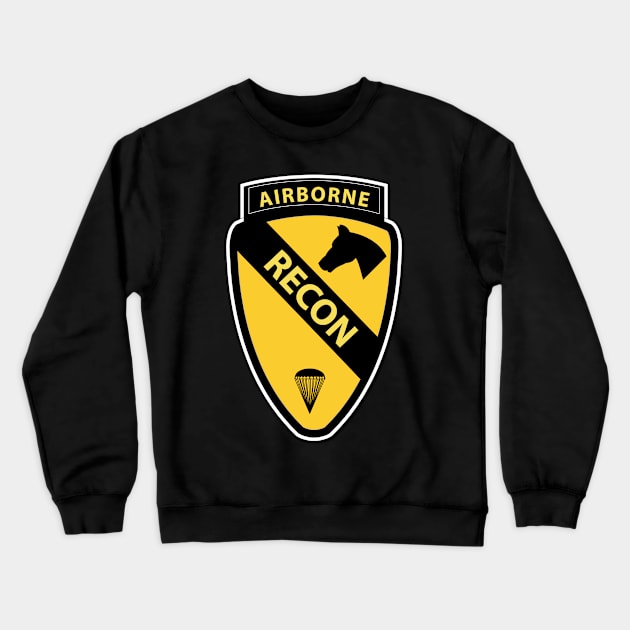 1st  Cav - Recon w Abn Tab Crewneck Sweatshirt by twix123844